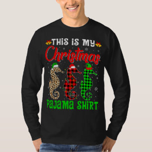 T-shirt C'Est Mon Pyjama De Noël Cheval De Mer Père Noël H