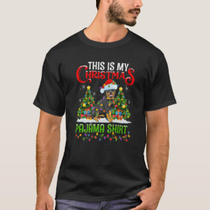 T-shirt C'Est Mon Pyjama De Noël Éclairage Rottweiler D