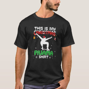 T-shirt C'Est Mon Pyjama De Noël Joya Hol De Skateboard