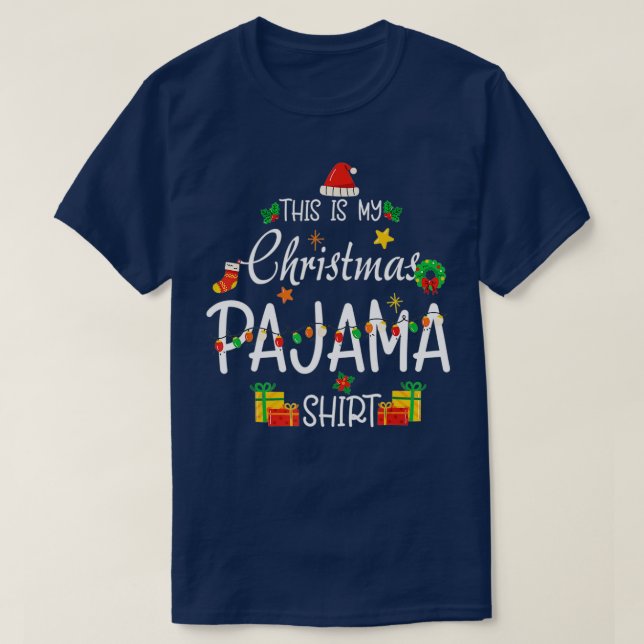 T-shirt C'Est Mon Pyjama De Noël Lumière De Noël (Design devant)