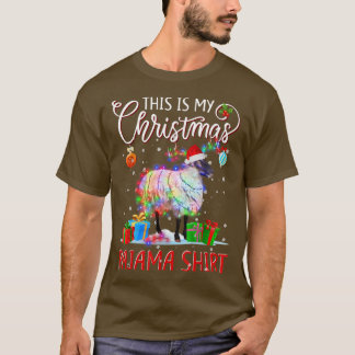 T-shirt C'est mon pyjama de Noël Mouton de Noël Lumière de