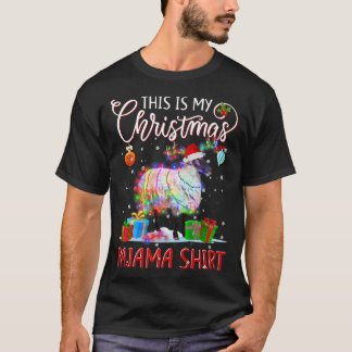 T-shirt C'est mon pyjama de Noël Mouton de Noël Lumière de