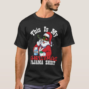 T-shirt C'Est Mon Pyjama De Noël Père Noël Africaine Améri