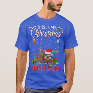 T-shirt C'est mon pyjama de Noël Sloth Christmas Light