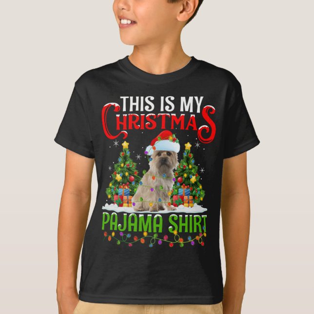 T-shirt C'Est Mon Pyjama De Noël Terrier Chien Noël (Devant)