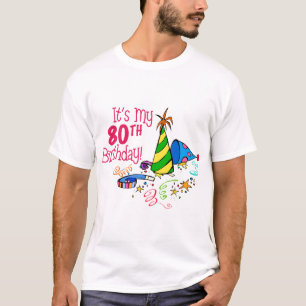 T-shirt C'est mon quatre-vingtième anniversaire (les