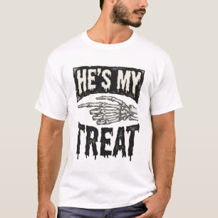T-shirt C'est mon squelette à la main de la fête d'Hallowe