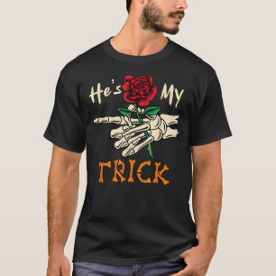T-shirt C'Est Mon Trick Halloween Squelette Main Holding F
