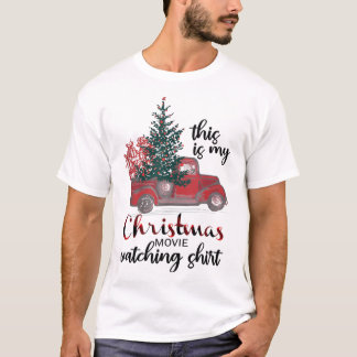 T-shirt C'Est Mon Vidéo De Noël Regardant Chemise Vintage