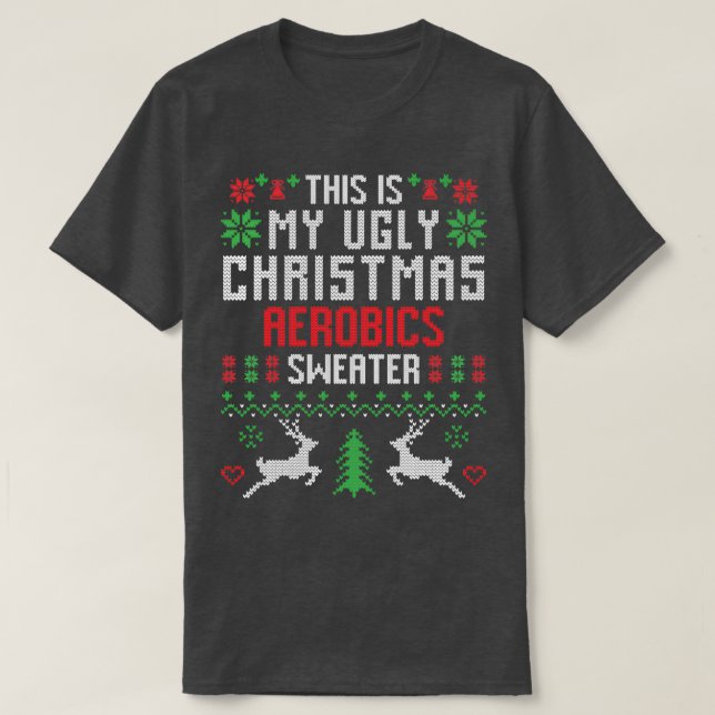 T-shirt C'Est Mon Vilain Chandail Aérobic De Noël (Design devant)