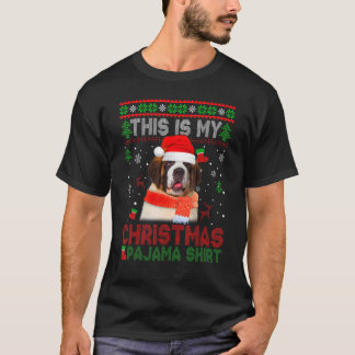 T-shirt C'Est Mon Vilain Pyjama Bernard Dog De Noël