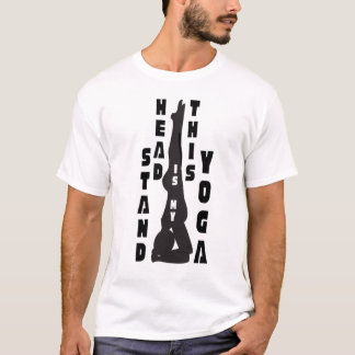 T-shirt C'est mon yoga tête en bas