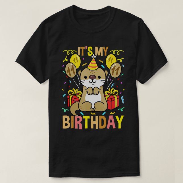 T-shirt C'est My 11th Birthday Otter (Design devant)