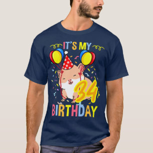 T-shirt C'est My 34th Birthday Guinea Pig Premium