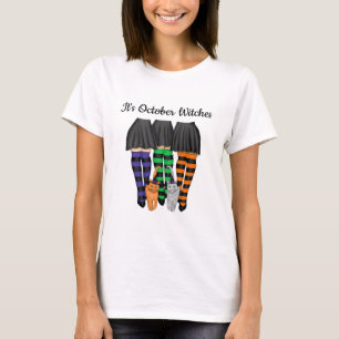 T-shirt C'est Octobre Sorcières - Trois Sorcières et un Ch
