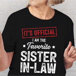 T-shirt C'est officiel Je suis la belle-soeur préférée