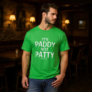 T-shirt C'est Paddy pas Patty espèce d'idiot drôle irlanda