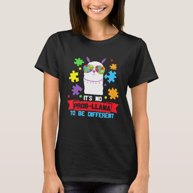 T-shirt C'Est Pas De Llama De Probe D'Être Une Sensibilisa (Devant)