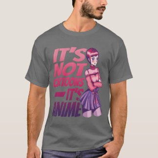 T-shirt C'est pas dessins animés c'est fille anime rétro