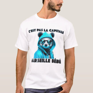 T-shirt C'est pas la capitale c'est marseille bébé marrapp