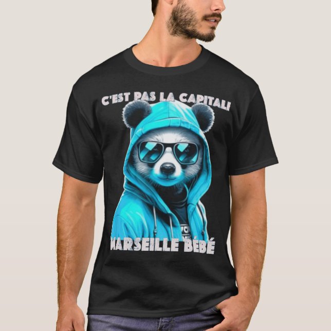 T-shirt C'est pas la capitale c'est marseille bébé marrapp (Devant)
