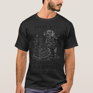 T-shirt C'est pour le compost jardinage teckel