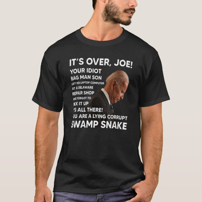 T-shirt C'Est Sur Joe Ton Idiot Sac Homme Fils Laissé Son  (Devant)