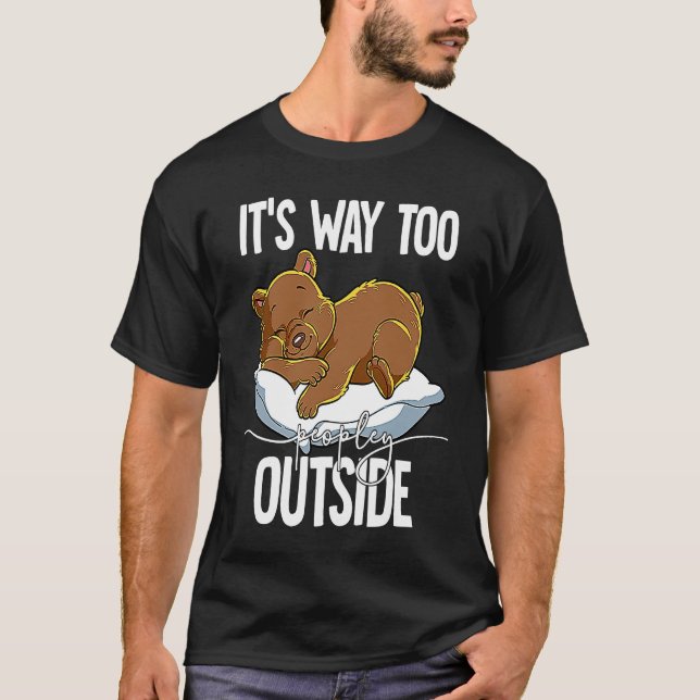 T-shirt C'est trop de gens hors 1 (Devant)