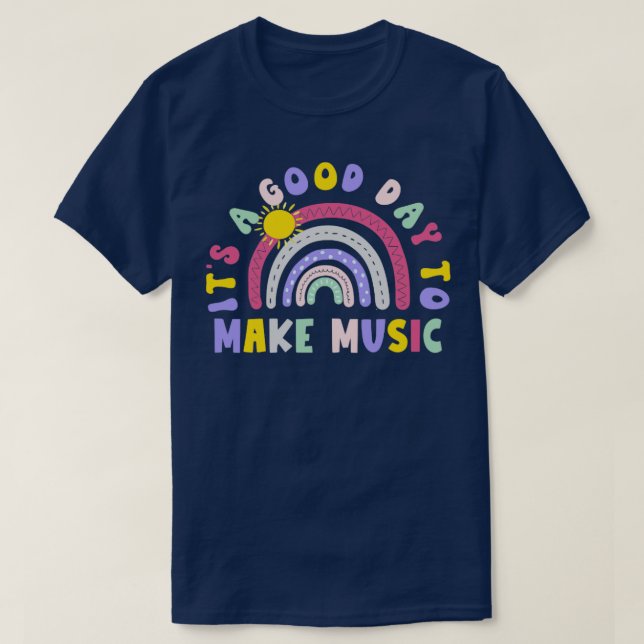 T-shirt C'Est Un Bon Jour Pour Faire Inspiration Musicienn (Design devant)
