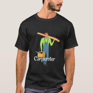 T-shirt C'est un charpentier. Générateur de maison