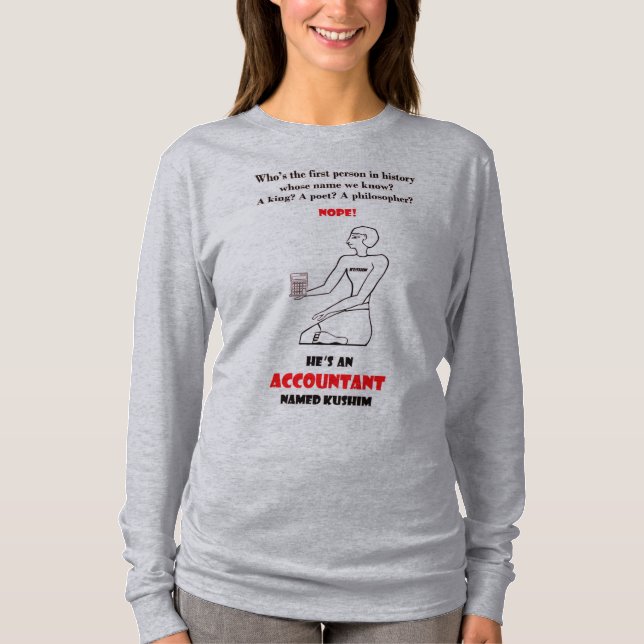 T-shirt "C'est un comptable du nom de Kushim" (Devant)
