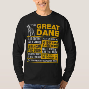 T-shirt C'Est Un Grand Amoureux des chiens Dane Funny Cade