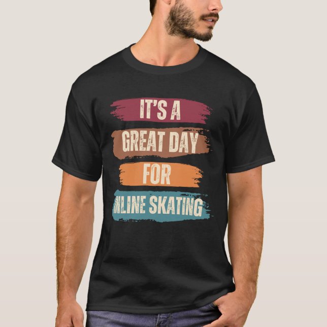 T-shirt C'est un grand jour pour le patinage en ligne (Devant)