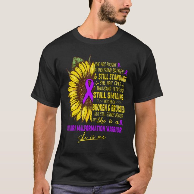 T-shirt C'Est Un Guerrier De Malformation Chiari C'Est Moi (Devant)