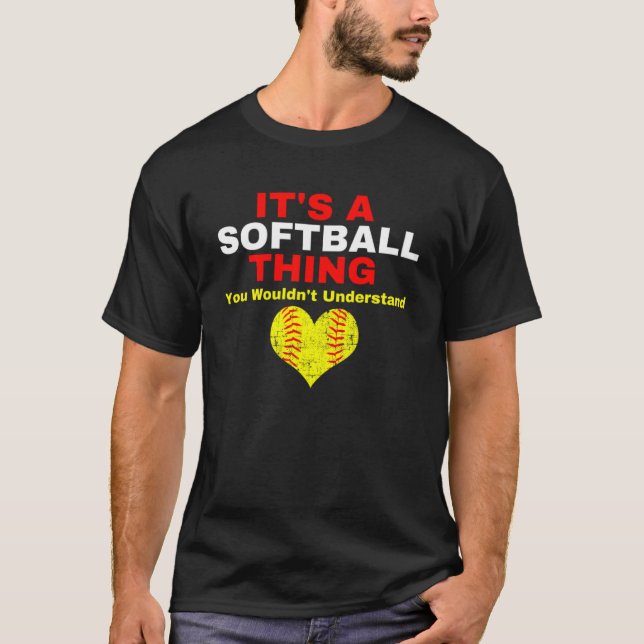 T-shirt C'Est Un Jeu De Frappe De Softball (Devant)