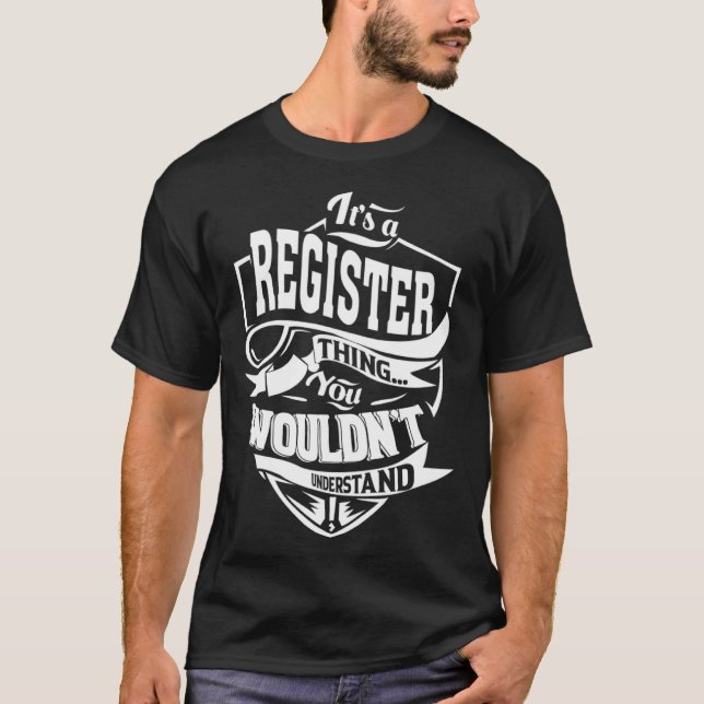 T-shirt C'est un objet REGISTER (Devant)