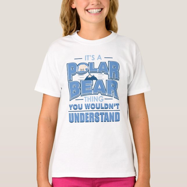 T-shirt C'est un ours polaire que tu as Changement Climati (Devant)