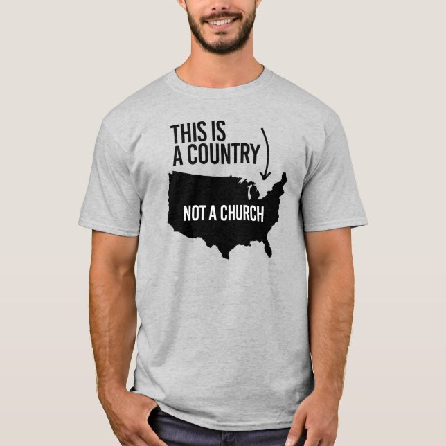 T-shirt C'est un pays pas une église (Devant)
