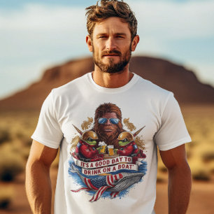 T-SHIRT C'EST UNE BONNE JOURNÉE POUR BOIRE SUR UN BATEAU