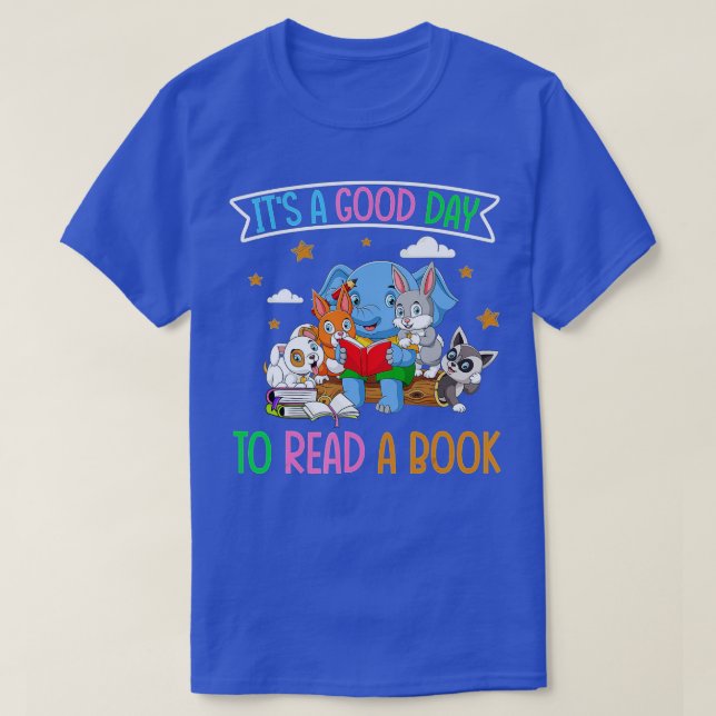 T-shirt C'est une bonne journée pour lire un bibliothécair (Design devant)