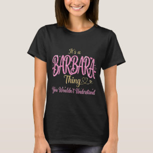 T-shirt C'est une chose de Barbara rose or femme cadeau