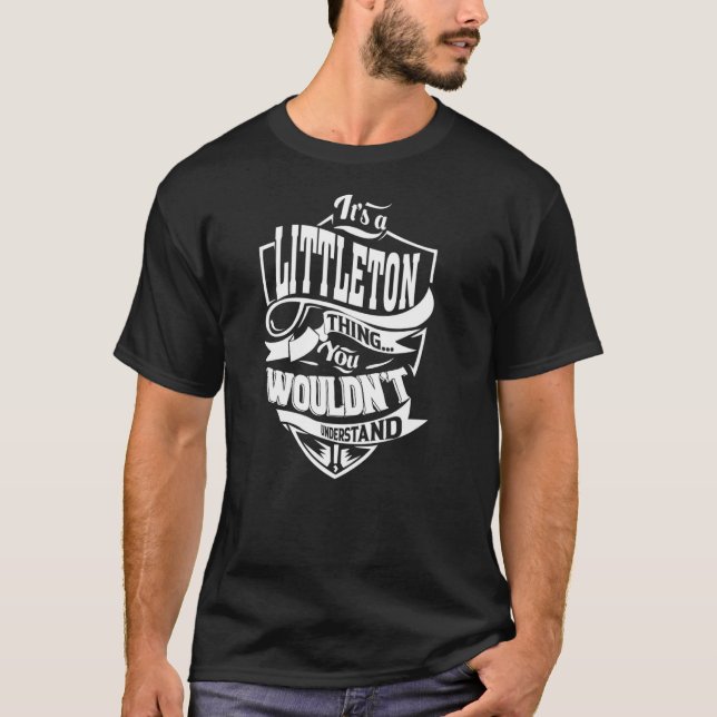 T-shirt C'est une chose LITTLETON (Devant)