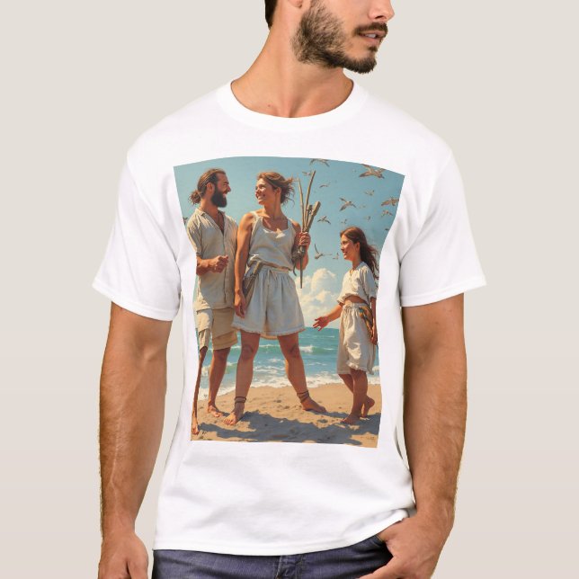T-shirt C'est une famille qui jouit d'une vie quotidienne  (Devant)
