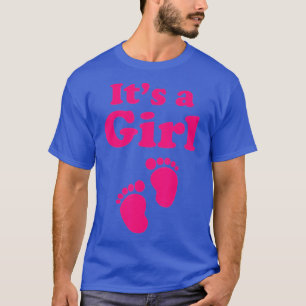 T-shirt C'Est Une Fille Baby shower Genre Reveal Party Tea