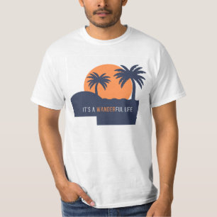 T-shirt C'est une vie merveilleuse White Basic