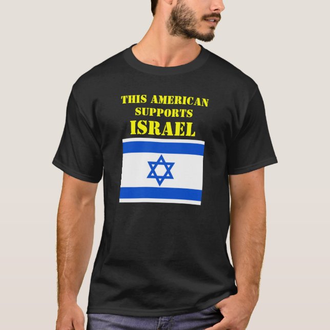T-SHIRT CET AMÉRICAIN SOUTIENT ISRAËL (Devant)
