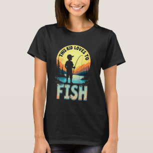 T-shirt Cet enfant adore pêcher Fan Pêche Enfants Pêcheur