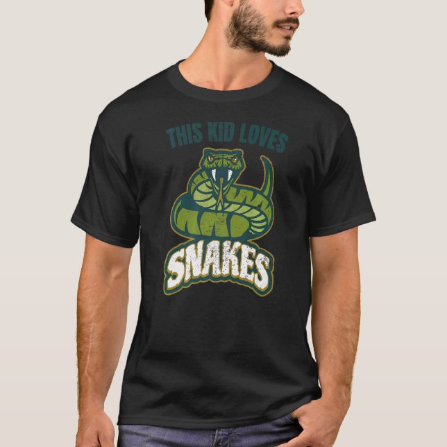 T-shirt Cet Enfant Aime Les Serpents Citation Viper Graphi (Devant)