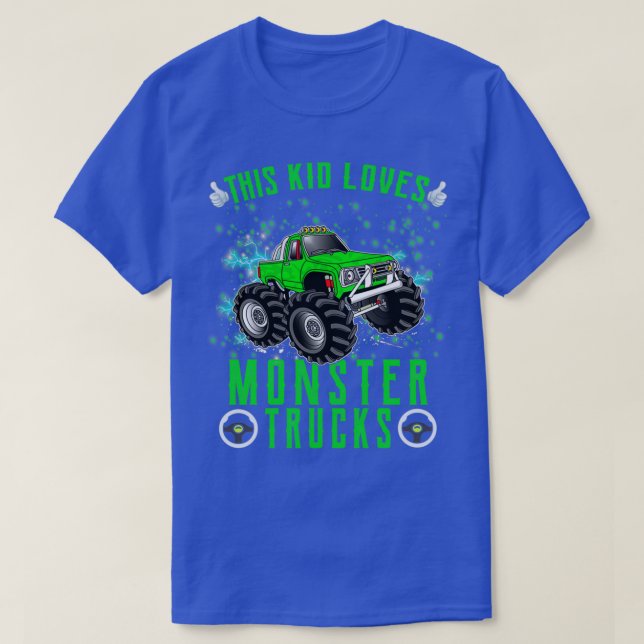 T-shirt Cet Enfant aime Monster Trucks Garçons et filles C (Design devant)