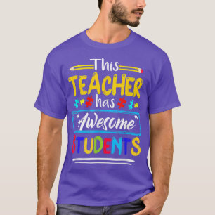 T-shirt Cet Enseignant A Des Étudiants Géniaux Puzzle Auti
